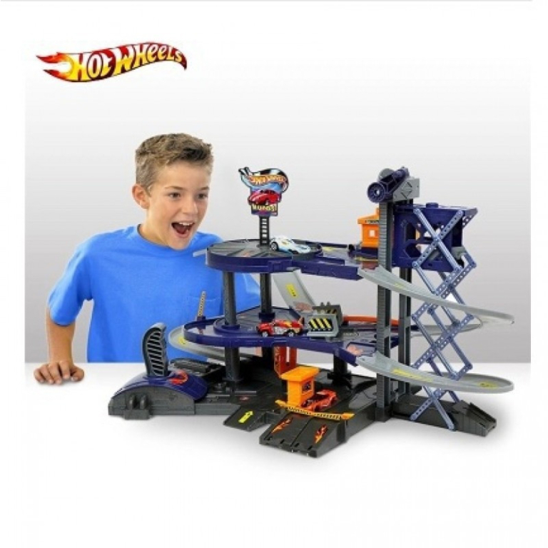 Garagem com Elevador Hot Wheels - Eba, Brinquedo!